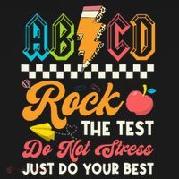 Funny Test Day Abcd Pen Rock The Test Motivational Students Toddler Hoodie thumb 2