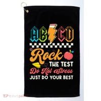 Funny Test Day Abcd Pen Rock The Test Motivational Students Golf Towel thumb 0