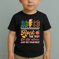 Funny Test Day Abcd Pen Rock The Test Motivational Students Toddler T-Shirt thumb 2