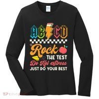 Funny Test Day Abcd Pen Rock The Test Motivational Students Women's Long Sleeve Shirt thumb 0