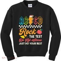 Funny Test Day Abcd Pen Rock The Test Motivational Students Kids Sweatshirt thumb 0