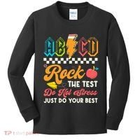 Funny Test Day Abcd Pen Rock The Test Motivational Students Kids Long Sleeve Shirt thumb 0