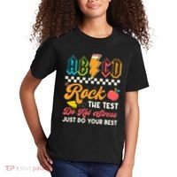 Funny Test Day Abcd Pen Rock The Test Motivational Students Kids T-Shirt thumb 2