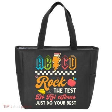 Funny Test Day Abcd Pen Rock The Test Motivational Students Tote Bag