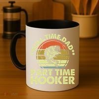 Full Time Dad Part Time Hooker Papa Funny Funny Gift Coffee Mug thumb 4