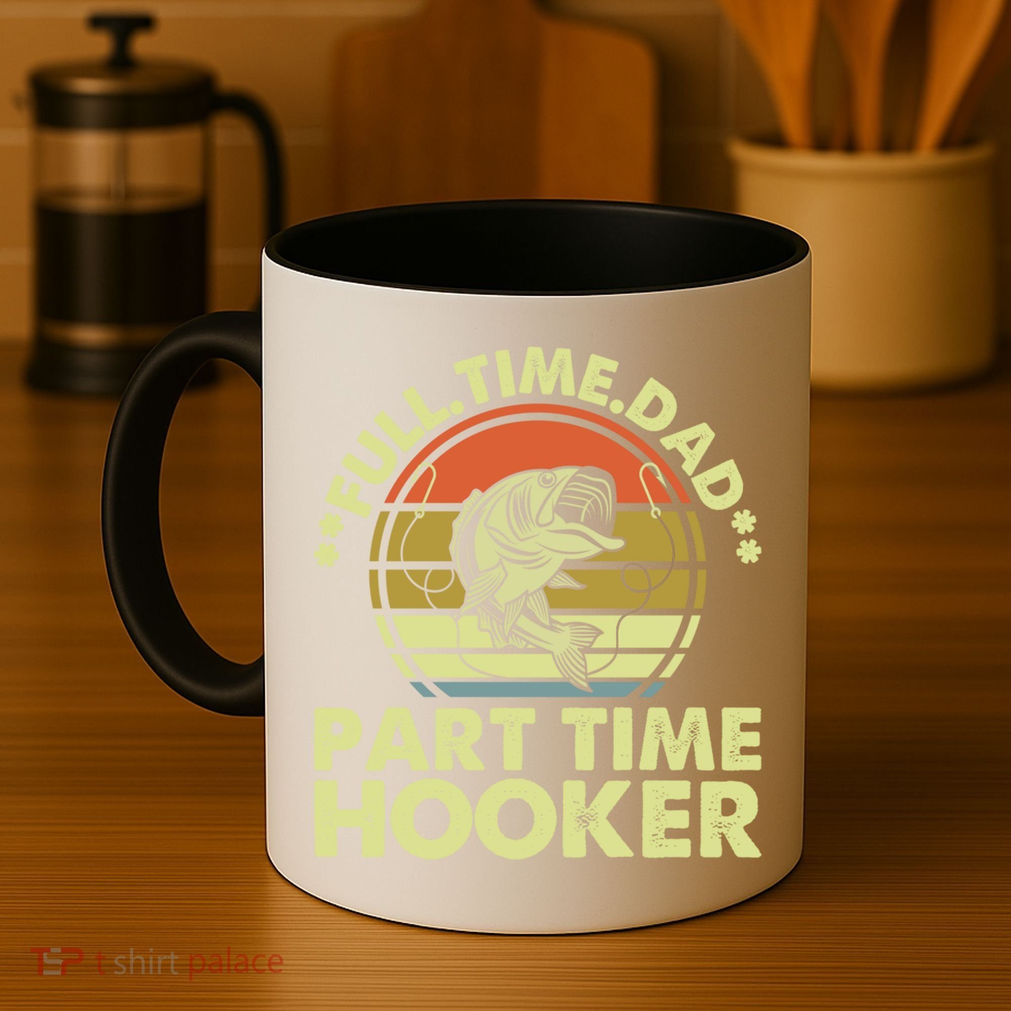 Full Time Dad Part Time Hooker Papa Funny Funny Gift Coffee Mug