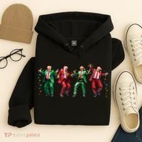 Funny Trump Dance Santa Claus Christmas Hoodie thumb 4