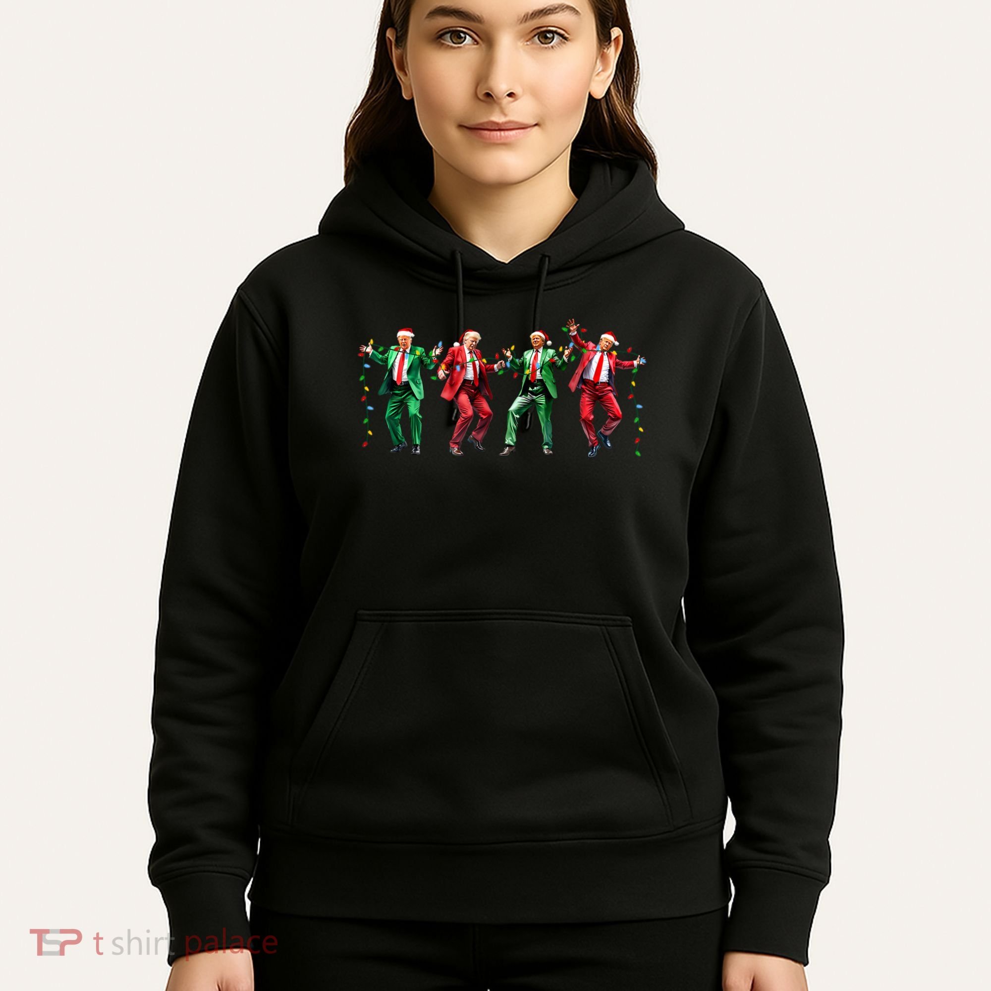 Funny Trump Dance Santa Claus Christmas Hoodie