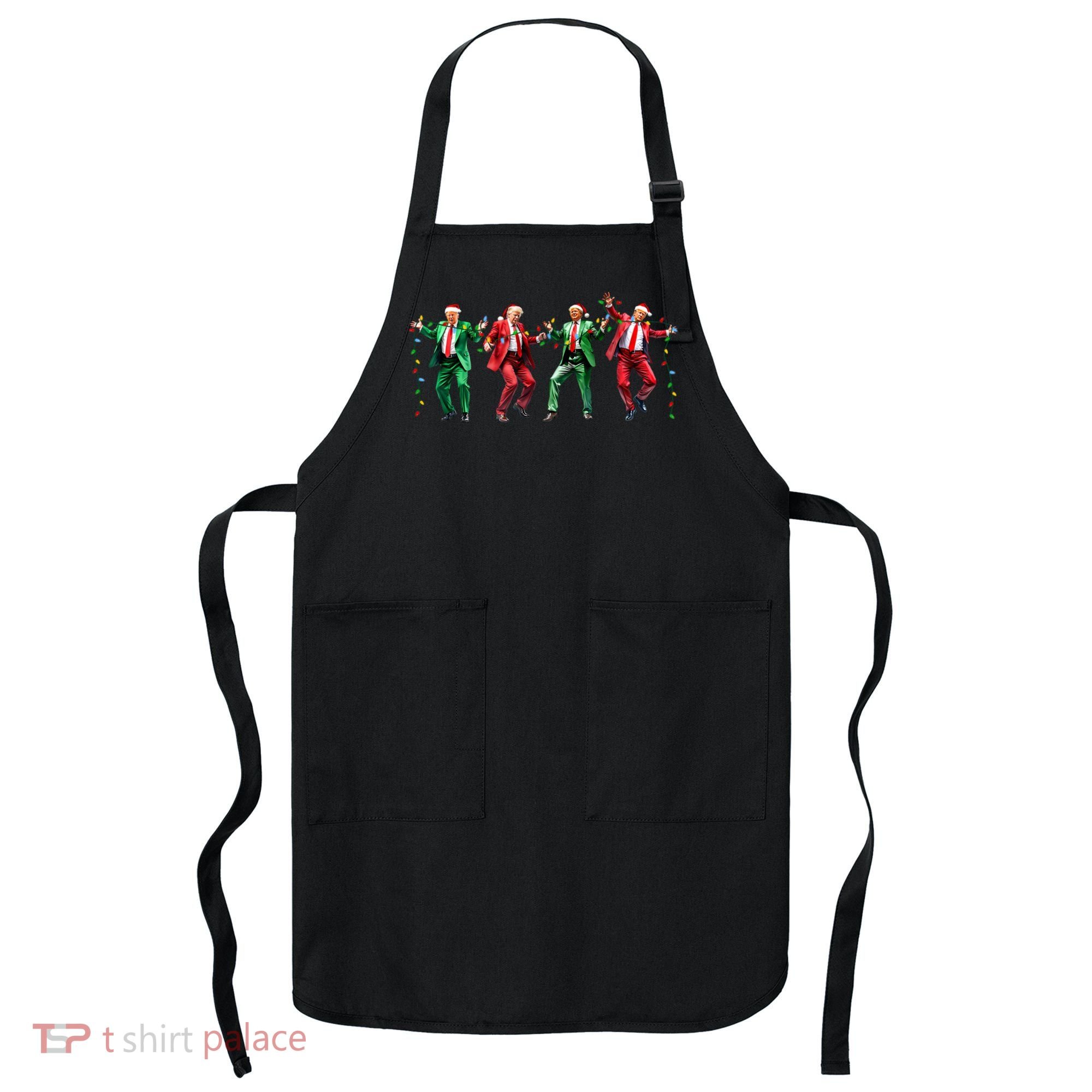 Funny Trump Dance Santa Claus Christmas Apron