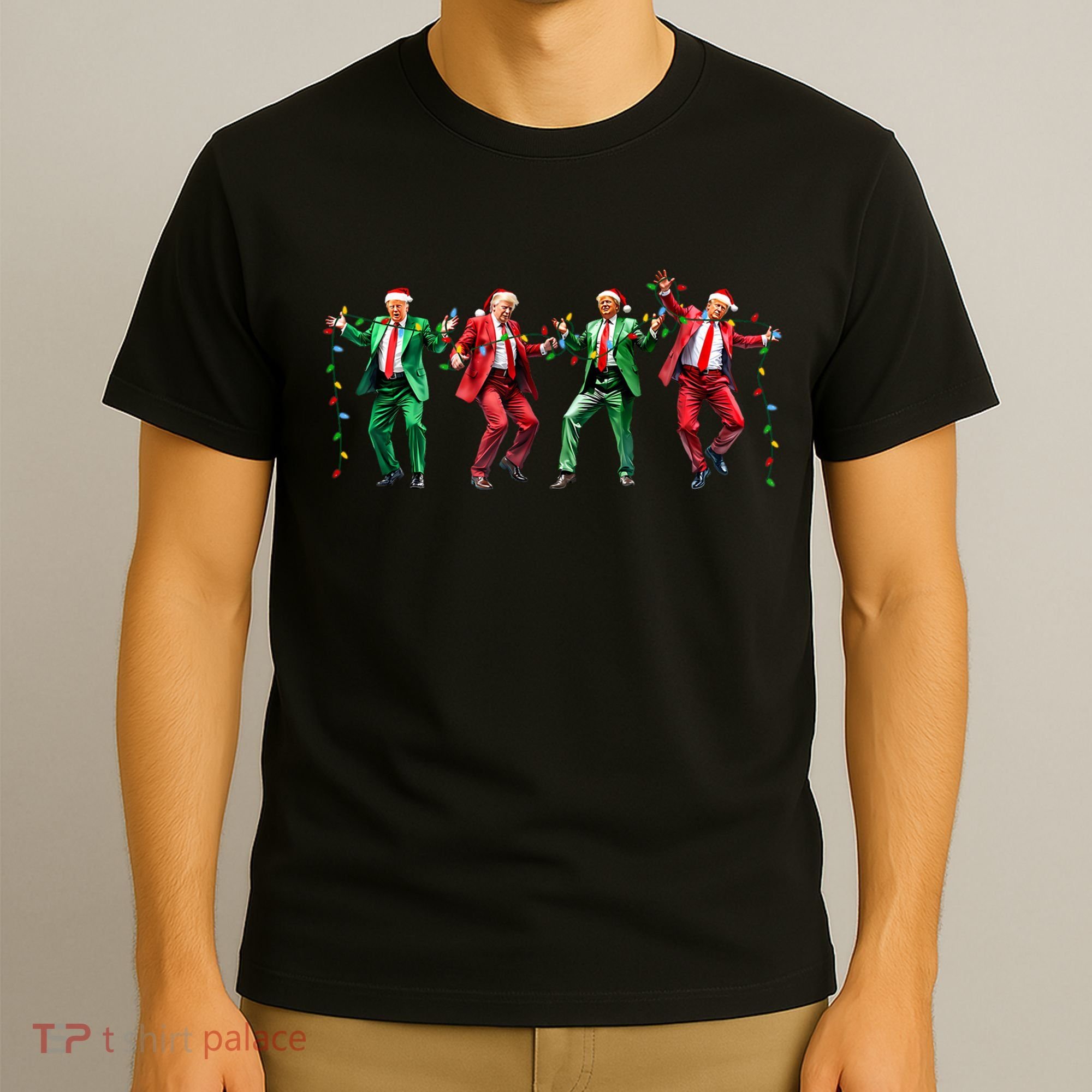 Funny Trump Dance Santa Claus Christmas T-Shirt