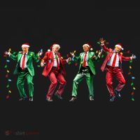 Funny Trump Dance Santa Claus Christmas T-Shirt thumb 7