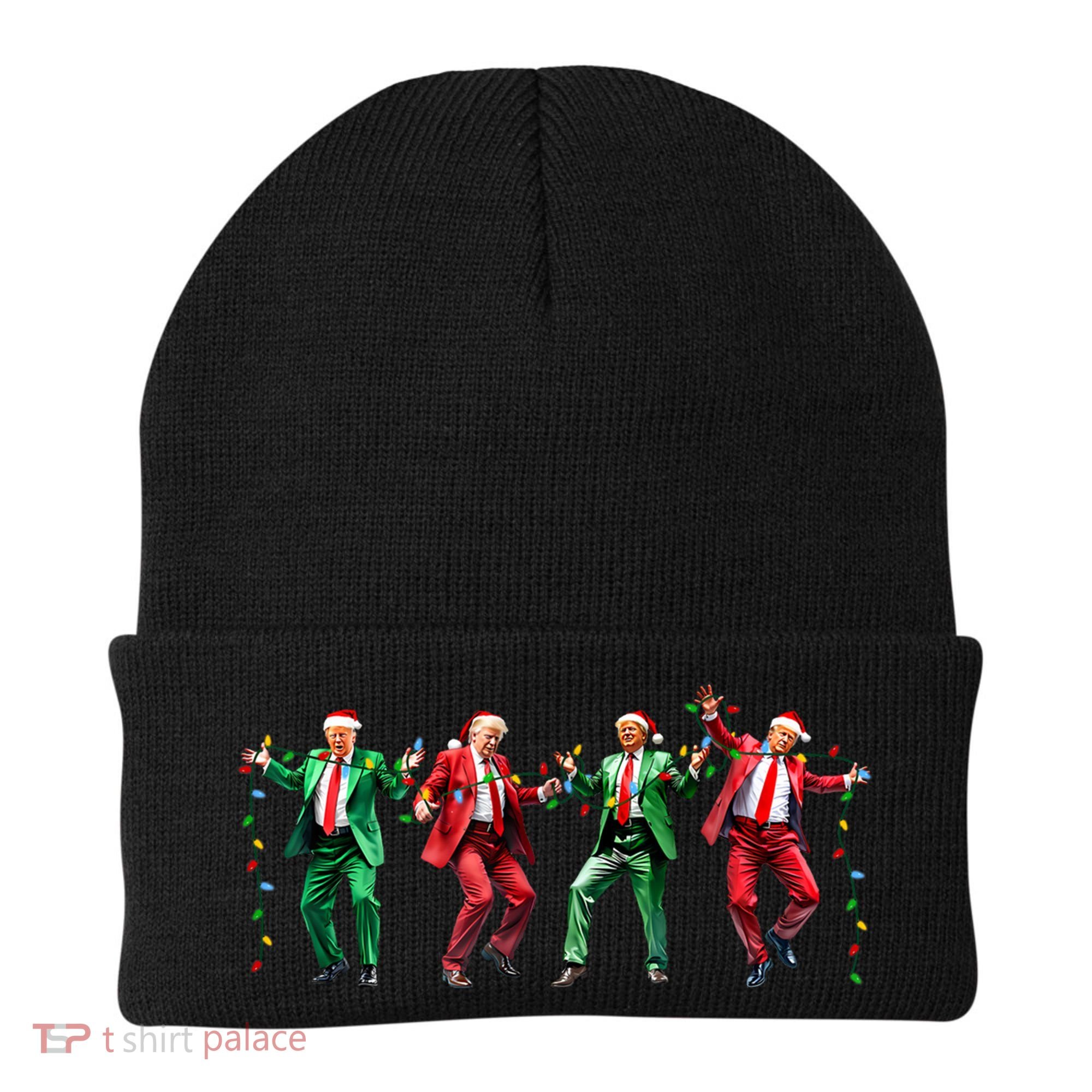 Funny Trump Dance Santa Claus Christmas Beanie