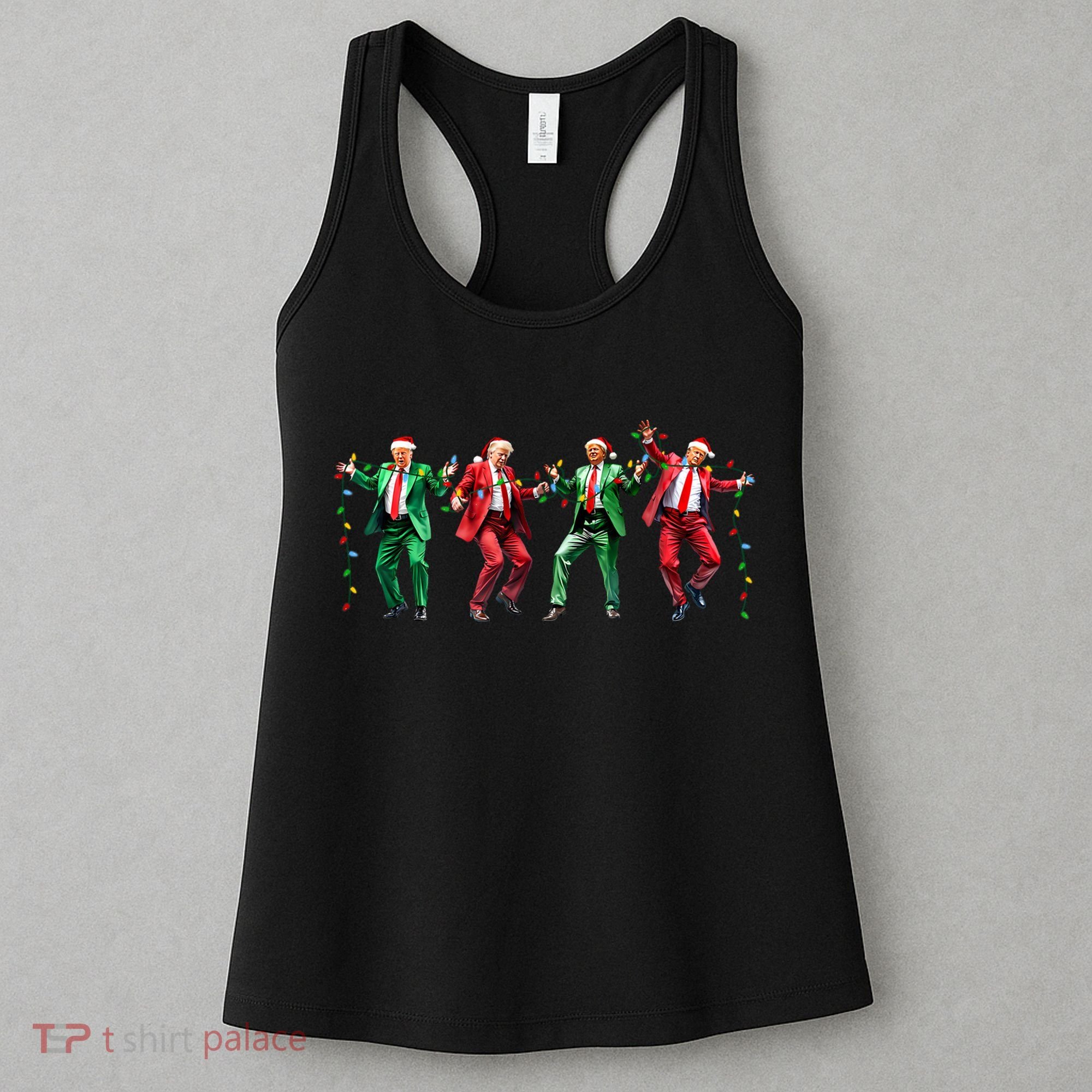 Funny Trump Dance Santa Claus Christmas Women's Tank Top