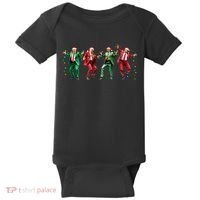 Funny Trump Dance Santa Claus Christmas Baby Bodysuit thumb 0