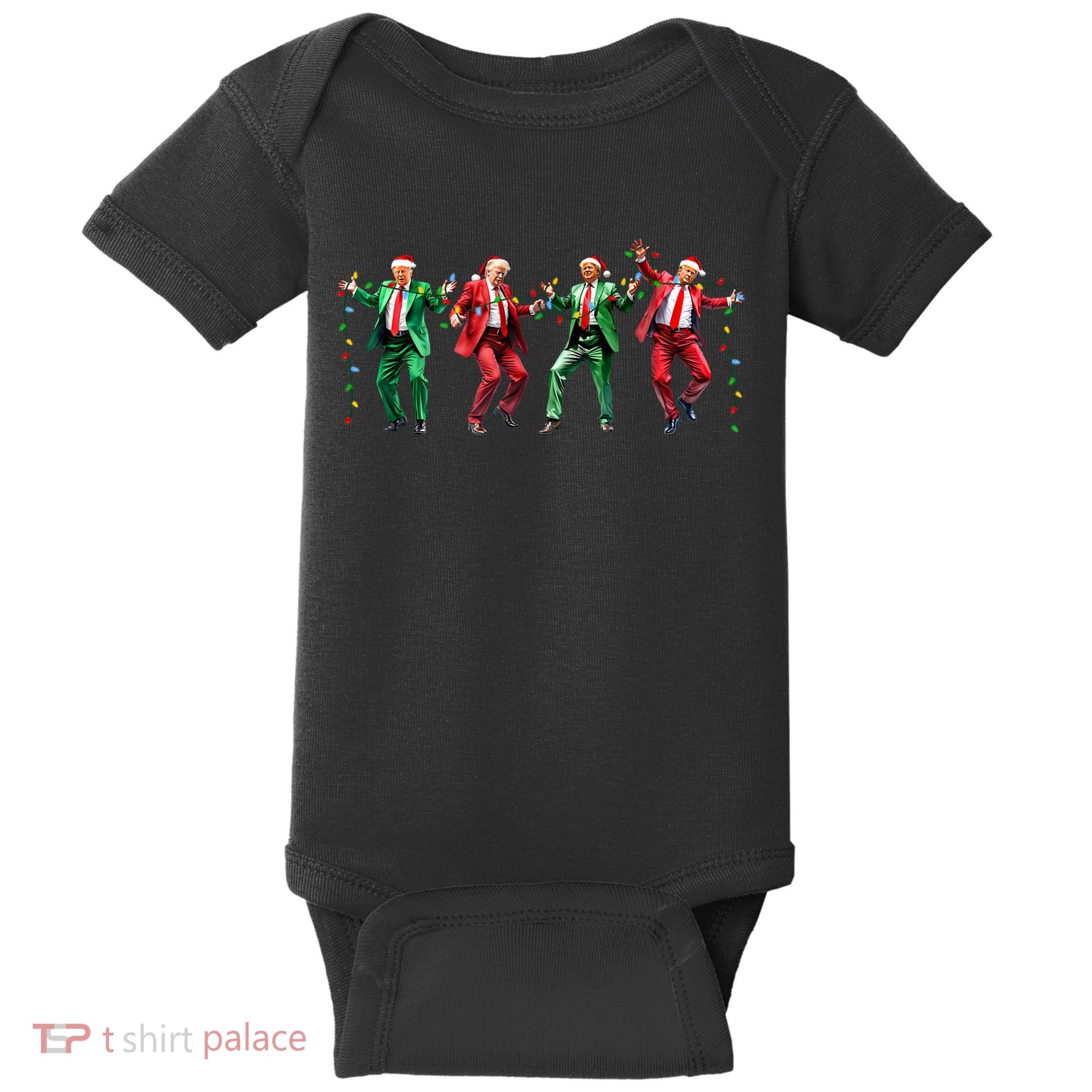 Funny Trump Dance Santa Claus Christmas Baby Bodysuit