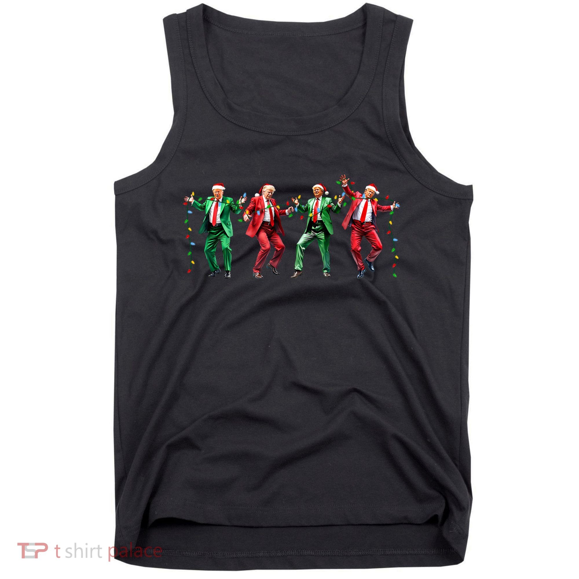 Funny Trump Dance Santa Claus Christmas Tank Top