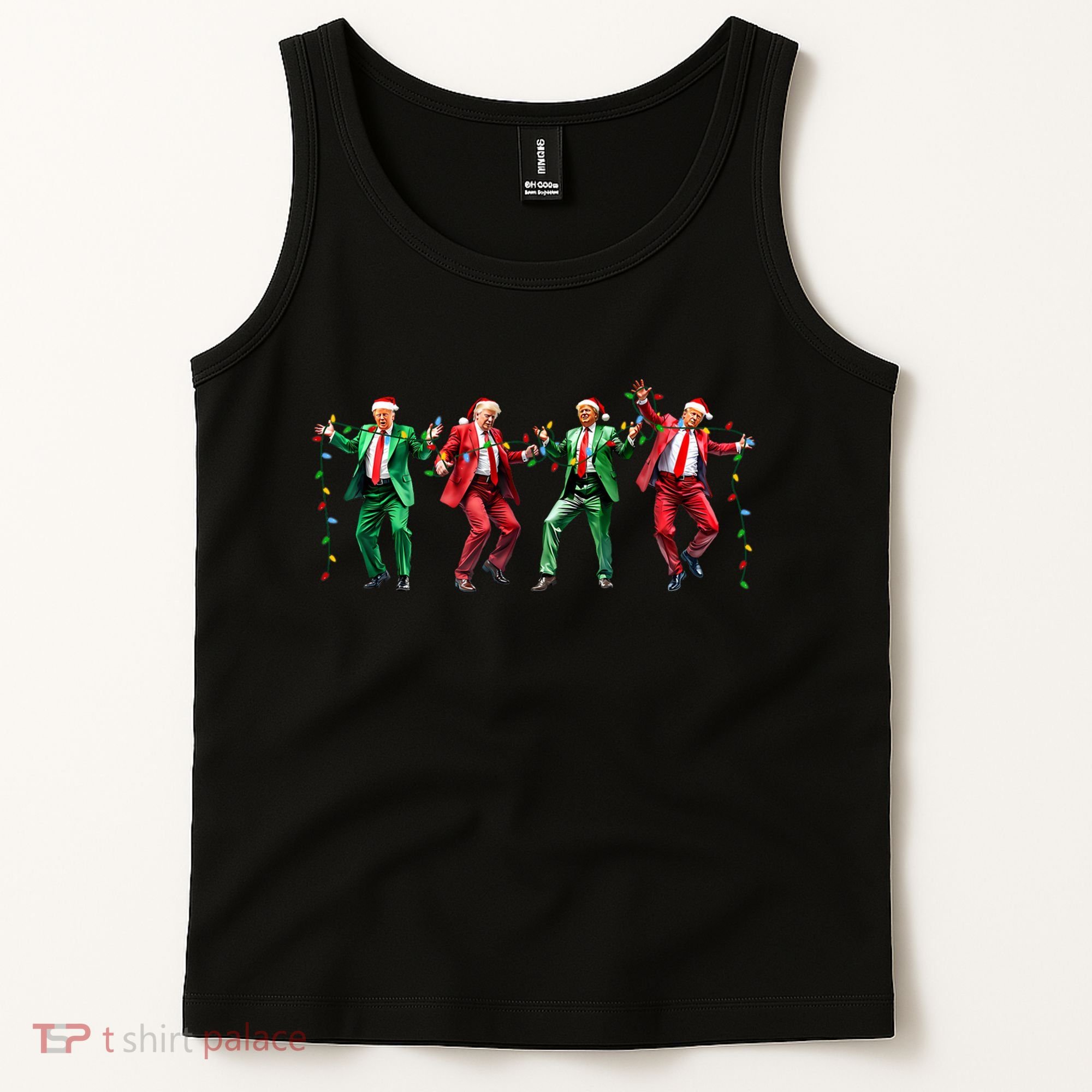 Funny Trump Dance Santa Claus Christmas Tank Top