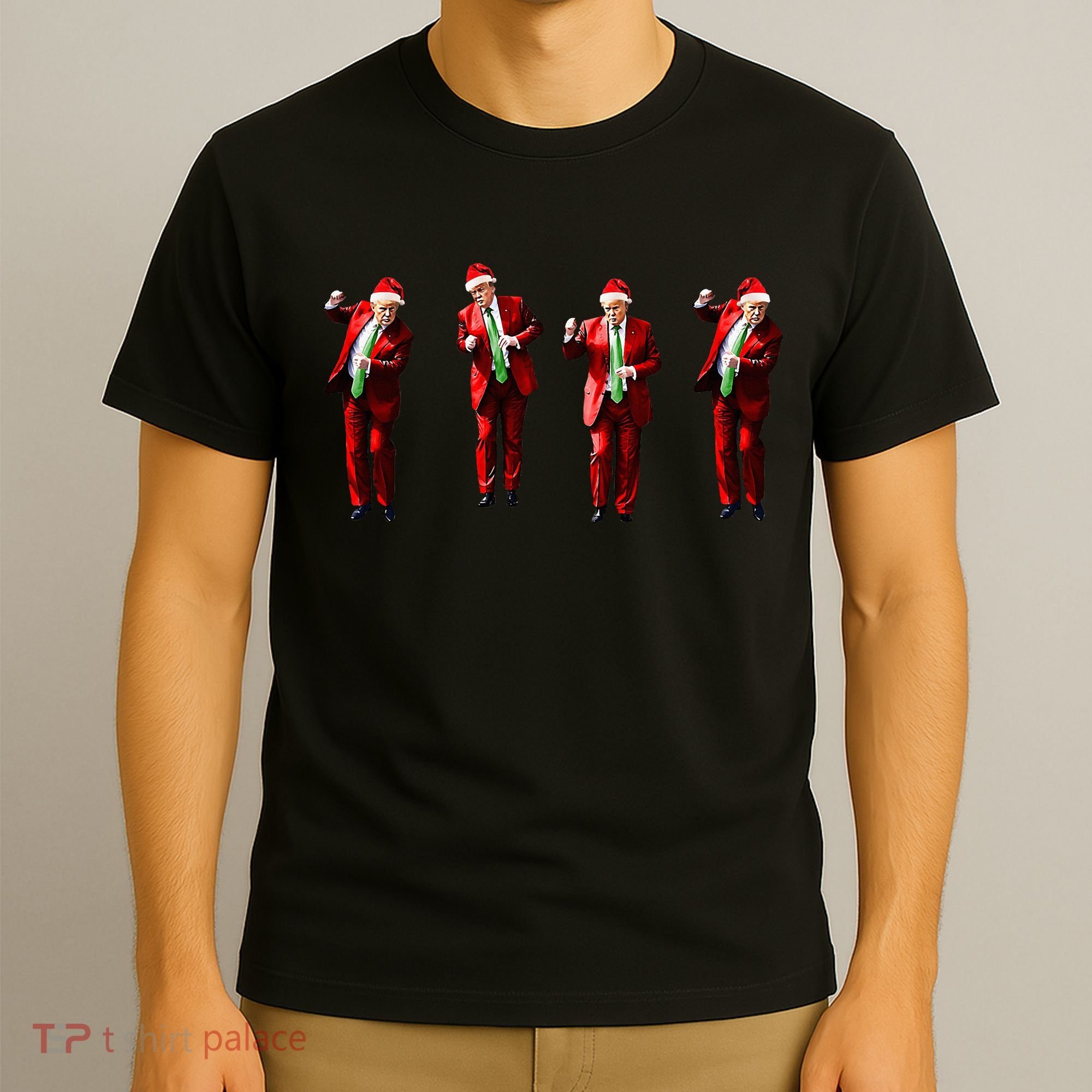 Funny Trump Dance Santa Claus Christmas Xmas Pajamas Holiday T-Shirt