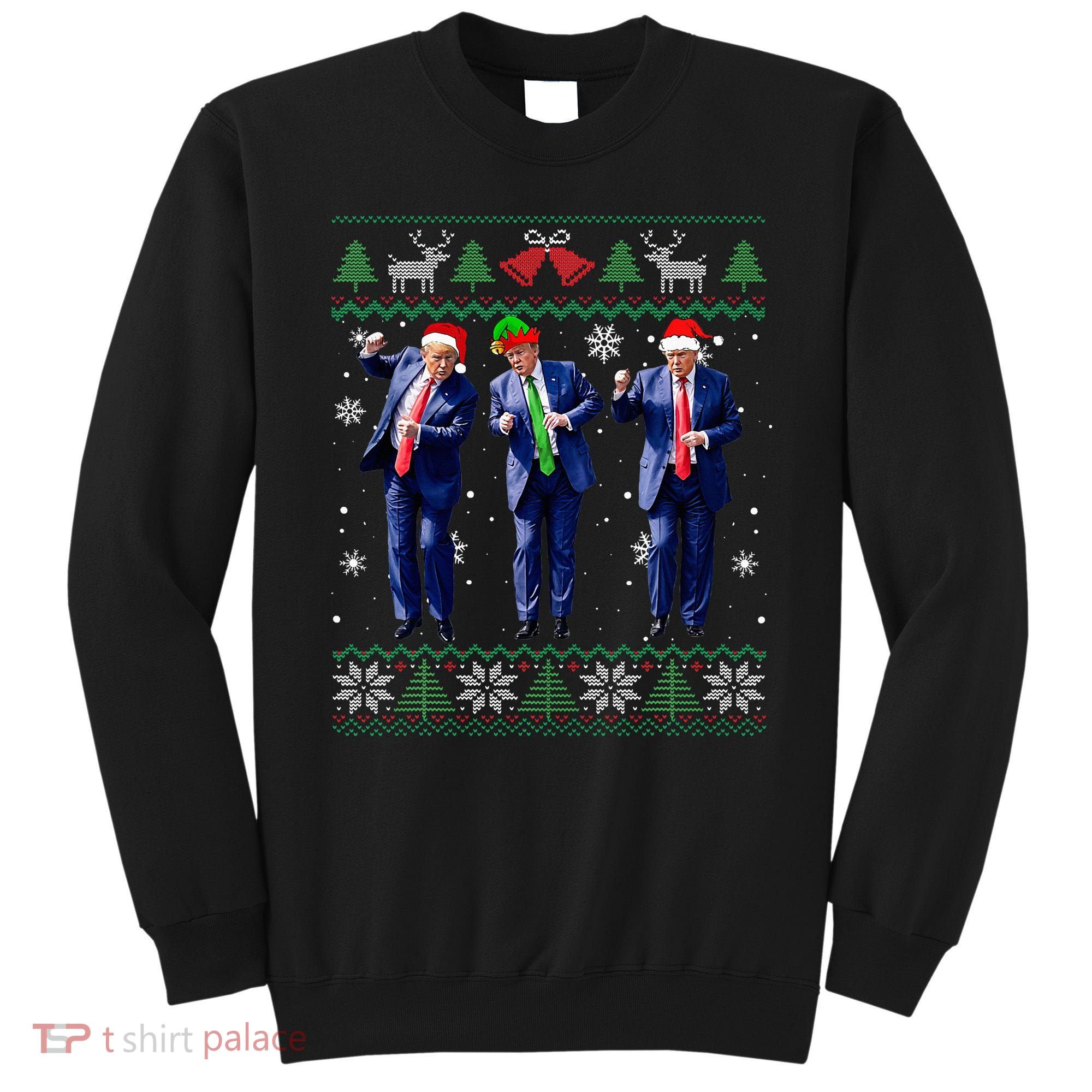 Funny Trump Dance Xmas President 47 Usa Christmas Ugly Sweatshirt