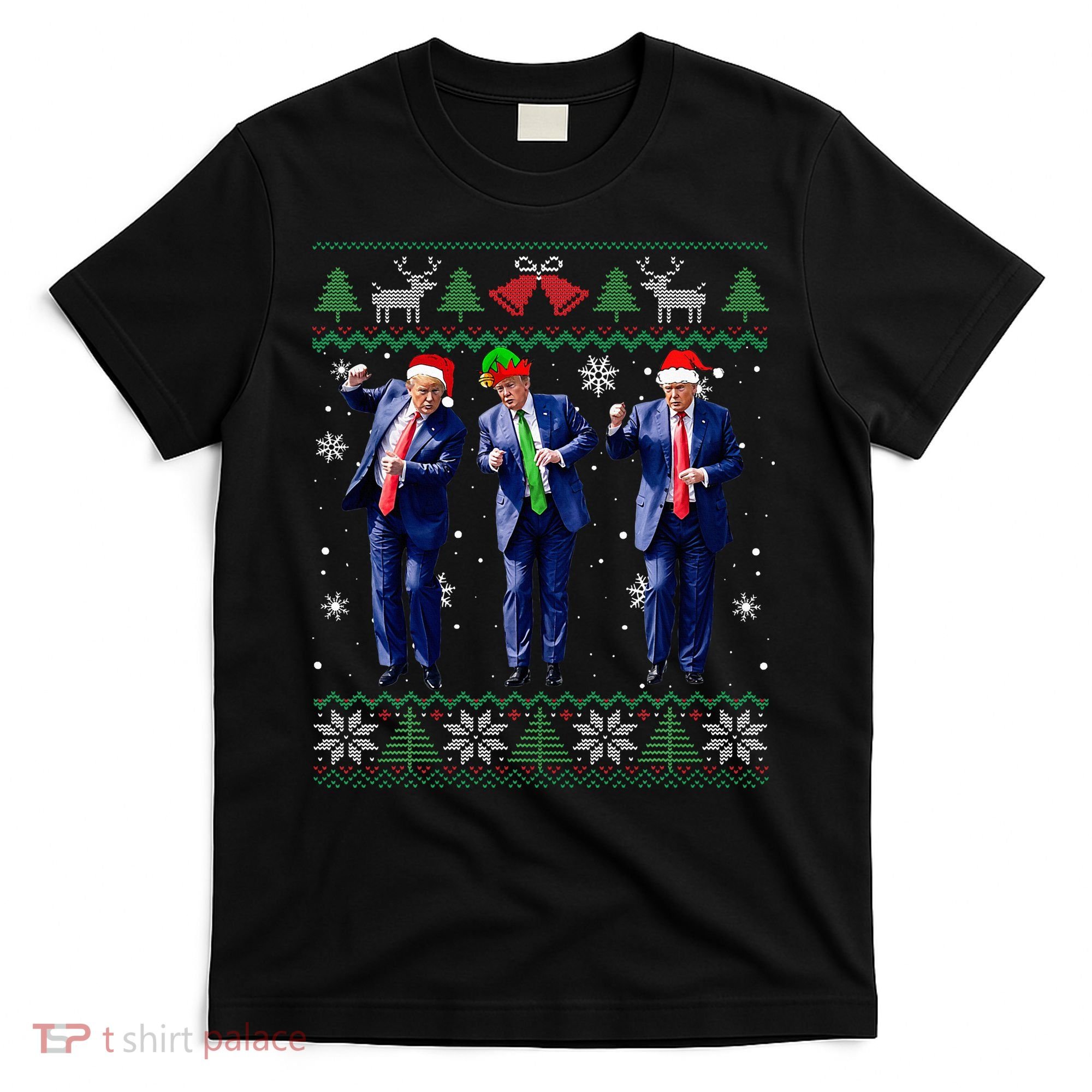 Funny Trump Dance Xmas President 47 Usa Christmas Ugly T-Shirt