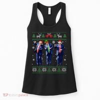 Funny Trump Dance Xmas President 47 Usa Christmas Ugly Women's Tank Top thumb 0