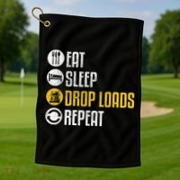 Funny Truck Driver Joke Saying Trucker Gift Golf Towel thumb 1