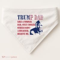 Funny Trump Dad Fathers Day Pro Trump Supporter USA-Made Doggie Bandana thumb 0