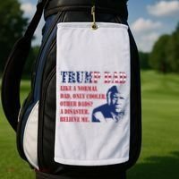 Funny Trump Dad Fathers Day Pro Trump Supporter Golf Towel thumb 2