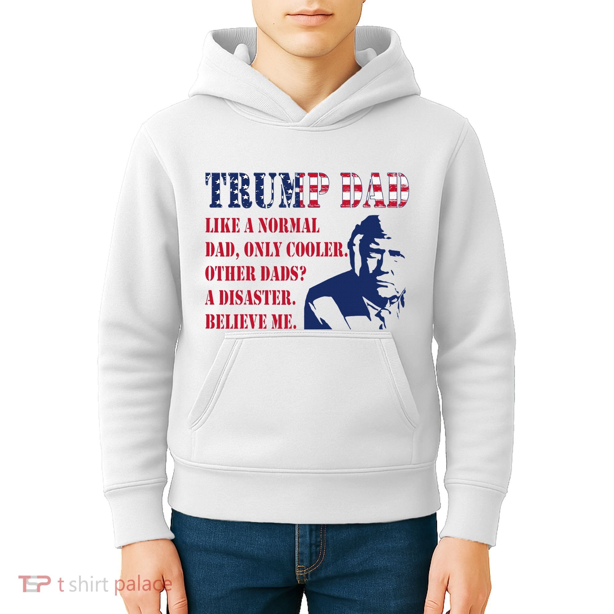 Funny Trump Dad Fathers Day Pro Trump Supporter Kids Hoodie