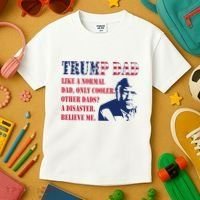 Funny Trump Dad Fathers Day Pro Trump Supporter Kids T-Shirt thumb 3