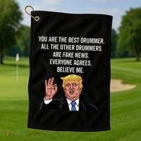 Funny Trump Dad Fathers Day Pro Trump Supporter Golf Towel thumb 1