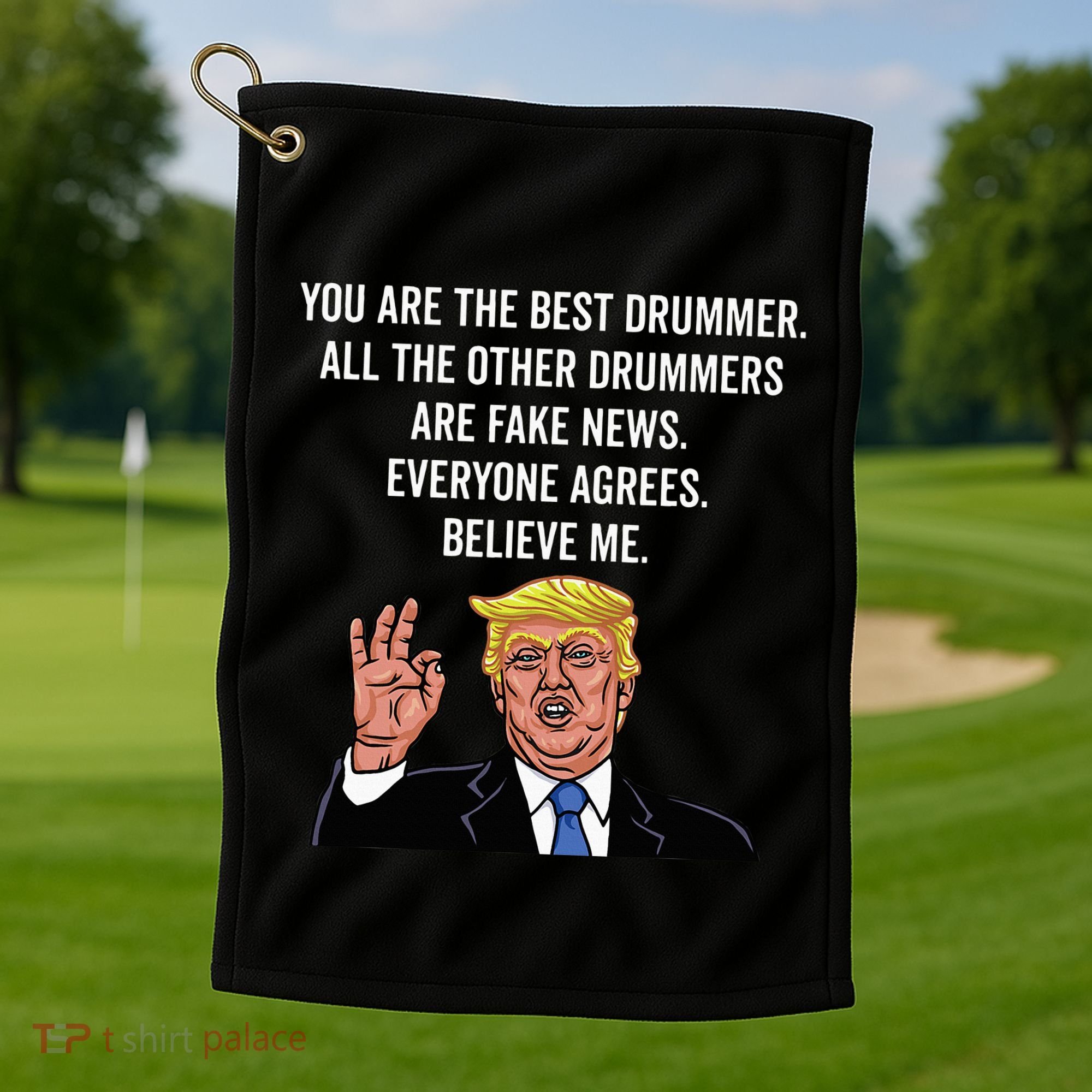 Funny Trump Dad Fathers Day Pro Trump Supporter Golf Towel