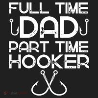 Full Time Dad Part Time Hooker Father's Day Fishing Gift Beanie thumb 2
