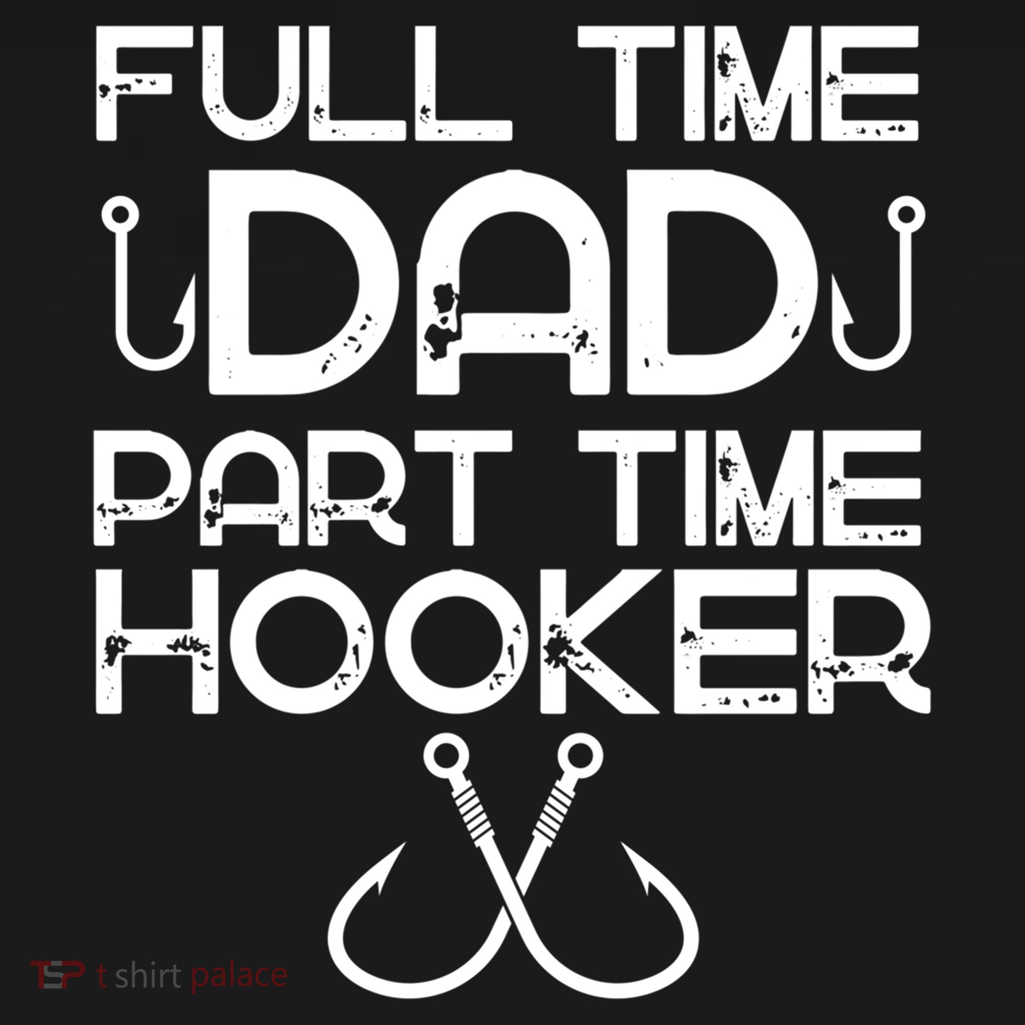 Full Time Dad Part Time Hooker Father's Day Fishing Gift Ornament