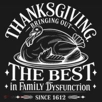Family Thanksgiving Dysfunction Funny Sarcastic Trukey Dinner Backpack thumb 2