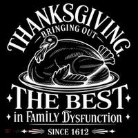 Family Thanksgiving Dysfunction Funny Sarcastic Trukey Dinner Coaster thumb 2