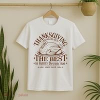 Family Thanksgiving Dysfunction Funny Sarcastic Trukey Dinner T-Shirt thumb 2