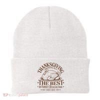 Family Thanksgiving Dysfunction Funny Sarcastic Trukey Dinner Beanie thumb 0