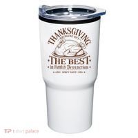 Family Thanksgiving Dysfunction Funny Sarcastic Trukey Dinner Tumbler thumb 0