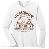 Family Thanksgiving Dysfunction Funny Sarcastic Trukey Dinner Women's Long Sleeve Shirt thumb 0