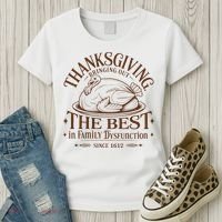 Family Thanksgiving Dysfunction Funny Sarcastic Trukey Dinner Women's T-Shirt thumb 3