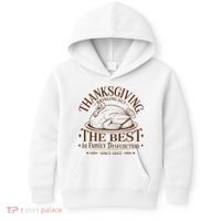 Family Thanksgiving Dysfunction Funny Sarcastic Trukey Dinner Kids Hoodie thumb 0
