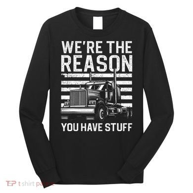 Funny Trucker Design For Semi Truck Driver Lover Long Sleeve Shirt