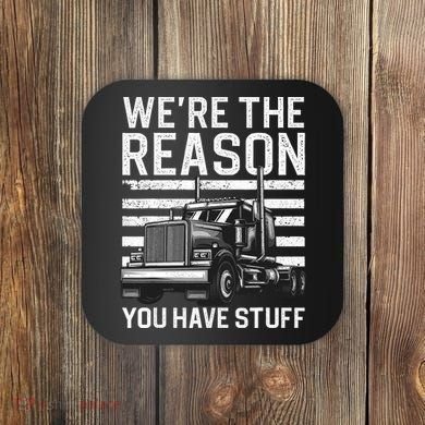 Funny Trucker Design For Semi Truck Driver Lover Coaster