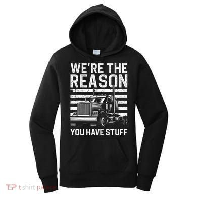 Funny Trucker Design For Semi Truck Driver Lover Women's Hoodie