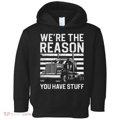 Funny Trucker Design For Semi Truck Driver Lover Toddler Hoodie