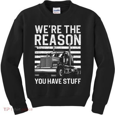 Funny Trucker Design For Semi Truck Driver Lover Kids Sweatshirt