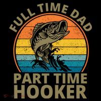Full Time Dad Part Time Hooker Funny Fishing Retro Coffee Mug thumb 5