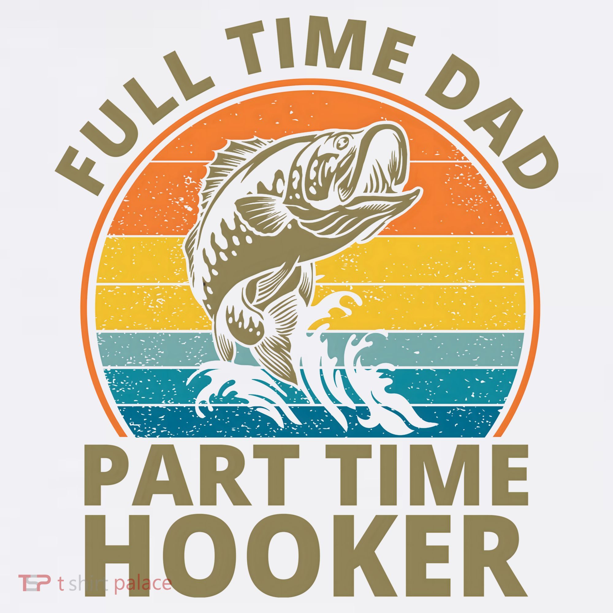 Full Time Dad Part Time Hooker Funny Fishing Retro Comfort Colors Garment-Dyed Hooded Sweatshirt
