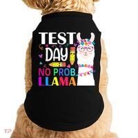 funny Test Day No Prob-llama Llama Teacher Doggie Tank thumb 0